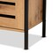 Baxton Studio Vander ModernOak Brown Finished Wood and Black Metal 2-Door Shoe Cabinet 194-11750-ZORO - alternate 10
